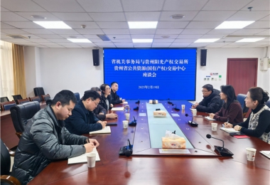 貴州陽(yáng)光產(chǎn)權交易所與貴州省機關(guān)事務(wù)管理局交流座談