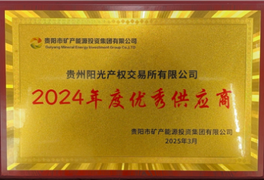 貴州陽(yáng)光產(chǎn)權交易所榮獲貴陽(yáng)市礦能集團2024年度優(yōu)秀供應商稱(chēng)號